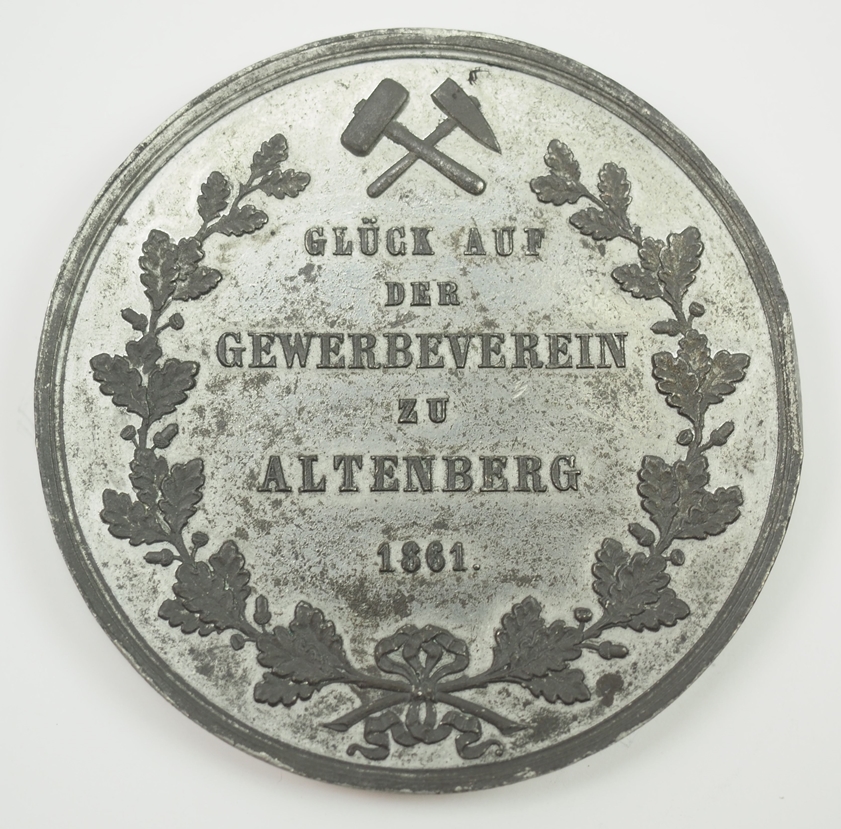 Altenberg 1861 - Ausbeute Zinn-Medaille. - Bild 2 aus 2