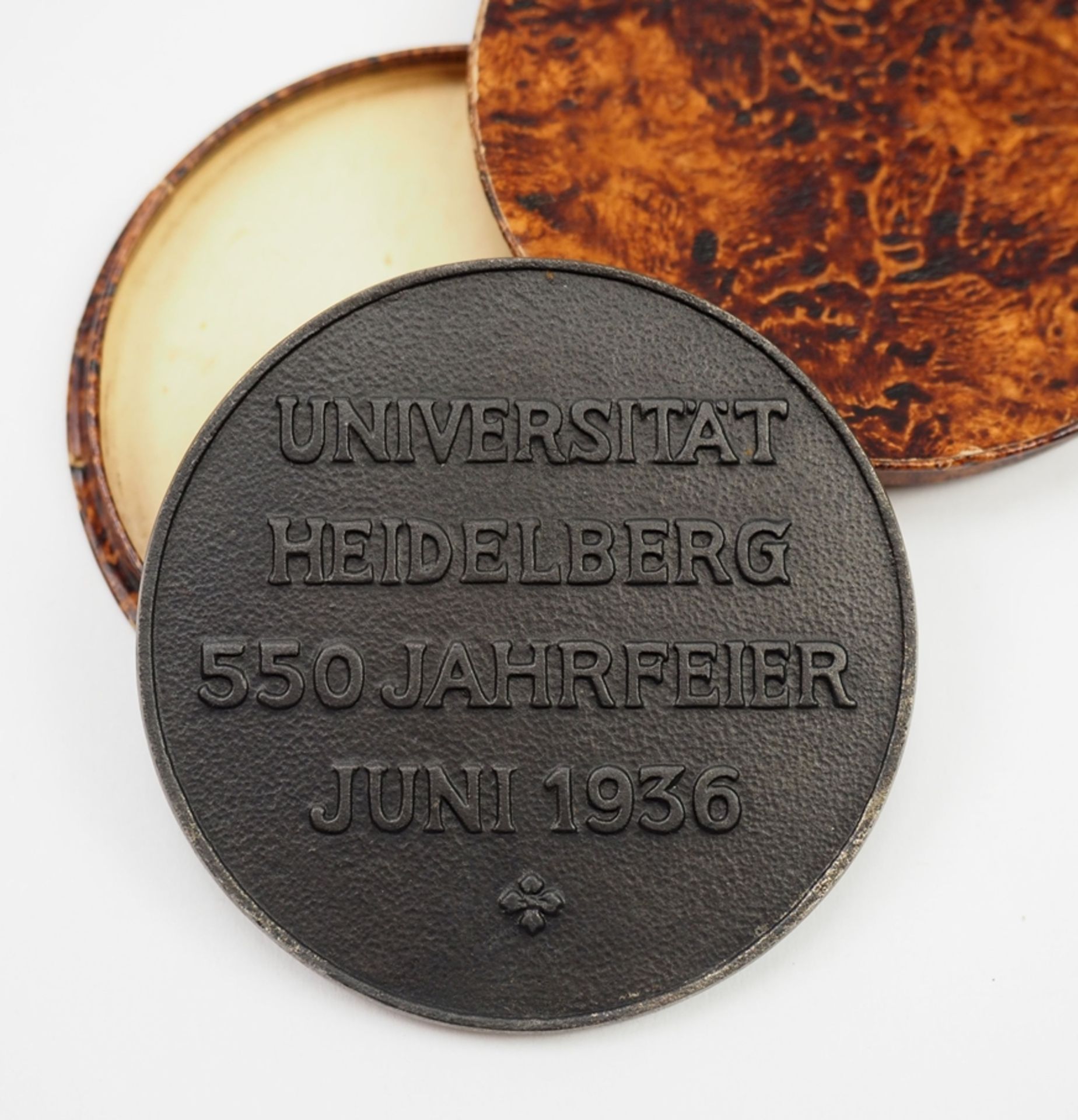 Universität Heidelberg: Medaille auf 550 Jahre Universität Heidelberg 1936, im Etui. - Bild 2 aus 2