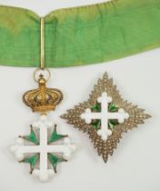 Italien: Ritterorden des heiligen Mauritius und heiligen Lazarus, 3. Modell (1868-1943), Großoffizi