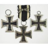 Preussen: Eisernes Kreuz, 1914, 2. Klasse - 3 Exemplare.