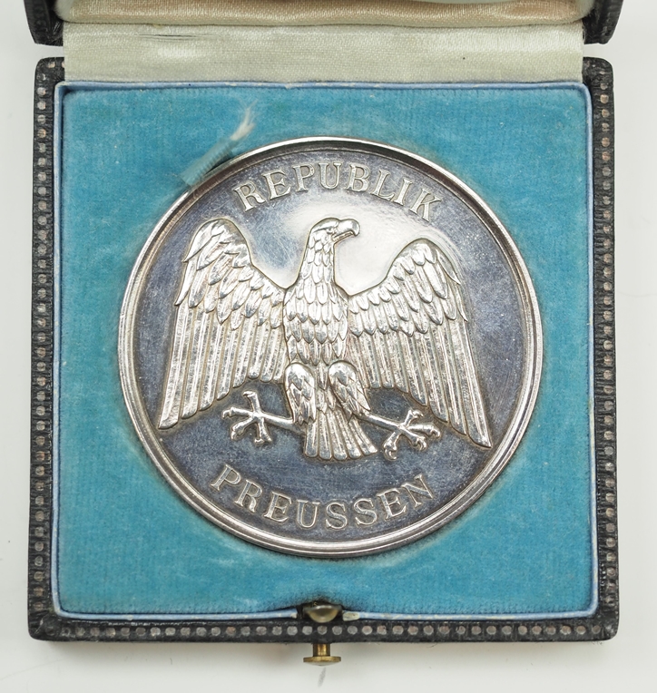 Freitstaat Preussen: Erinnerungsmedaille für Rettung aus Gefahr, 2. Form (1926-1934).