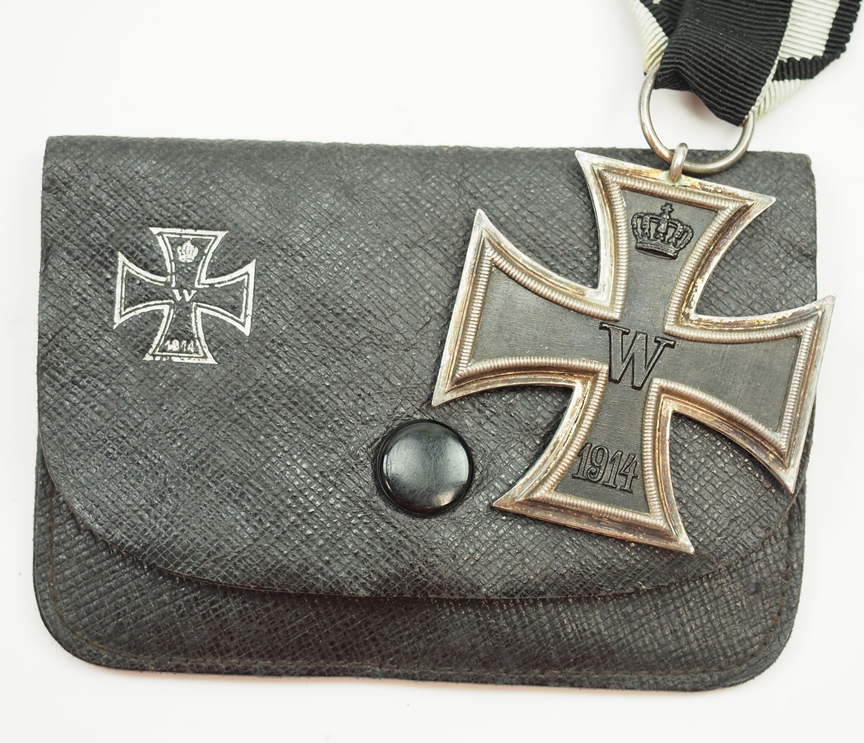 Preussen: Eisernes Kreuz, 1914, 2. Klasse, in Ledertasche.