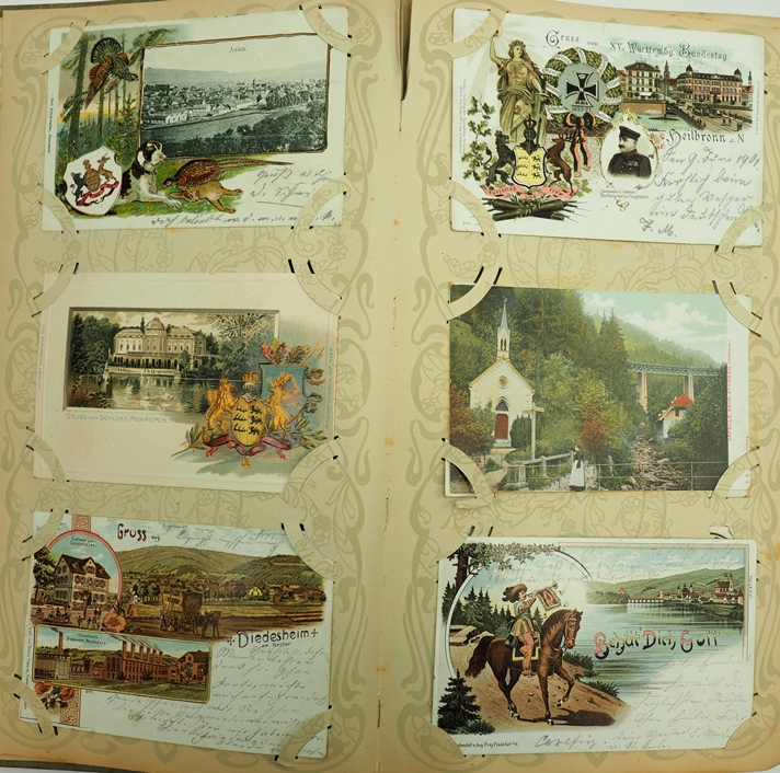 Postkartensammlung im Album.  - Bild 2 aus 6