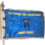 DDR: Jungpionier Fahne - Pionierorganisation "Ernst Thälmann" - Kreisorganisation Quedlinburg.