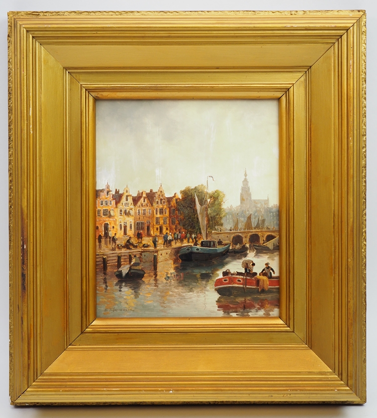 Demmin, Erich (1911-1997): Gracht in Amsterdam. - Image 2 of 4