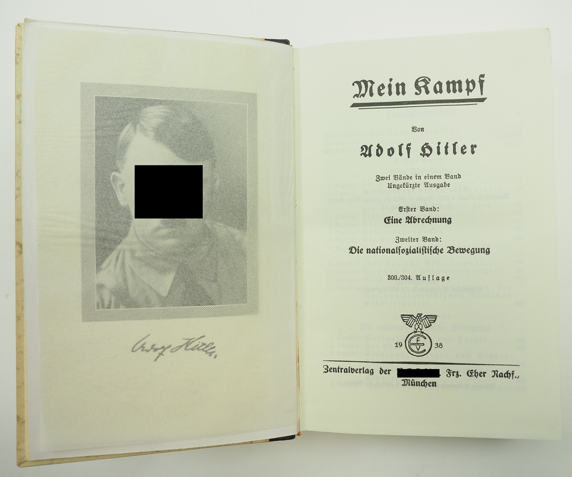 Hitler, Adolf: Mein Kampf - Hochzeitsausgabe Kreis Soldin. - Image 3 of 3