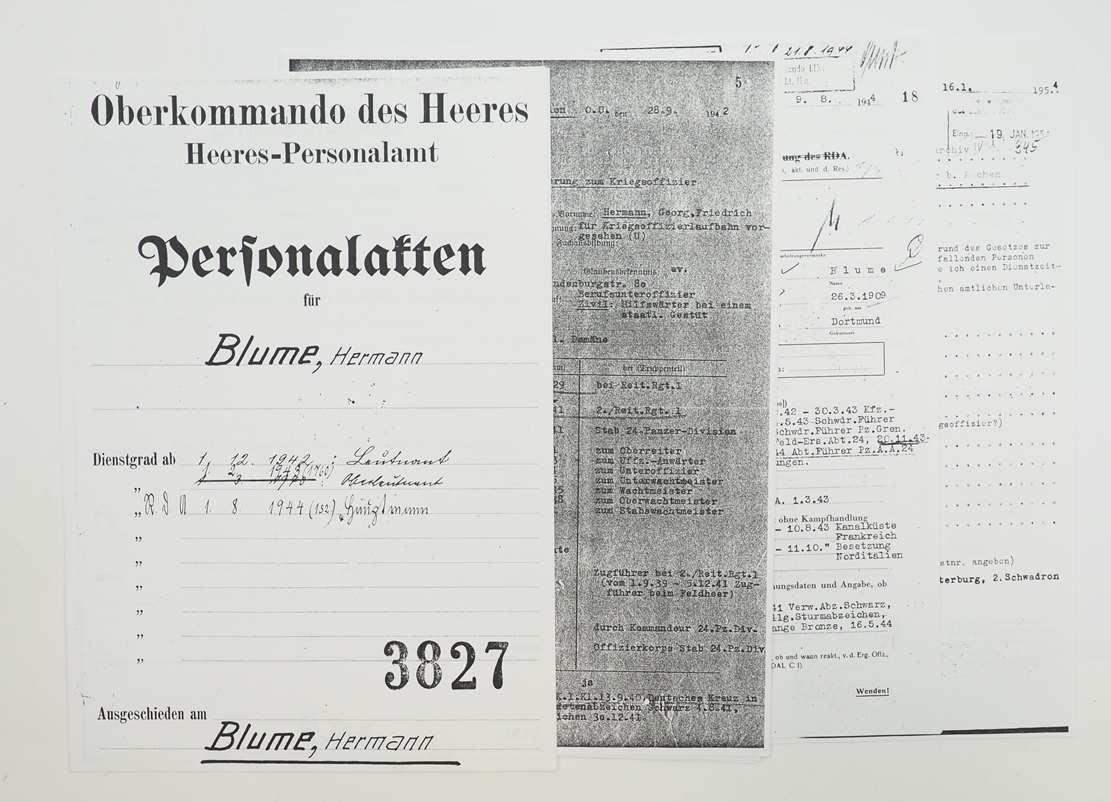 Nachlass des Ritterkreuzträgers Major Hermann Blume, Aufklärungs-Abteilung 24. - Image 13 of 14