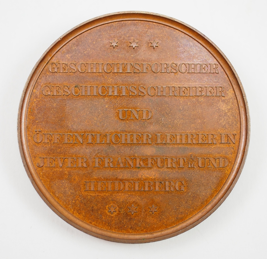 Universität Heidelberg: Bronze Medaille auf Friedrich Christoph Schlosser. - Bild 2 aus 2