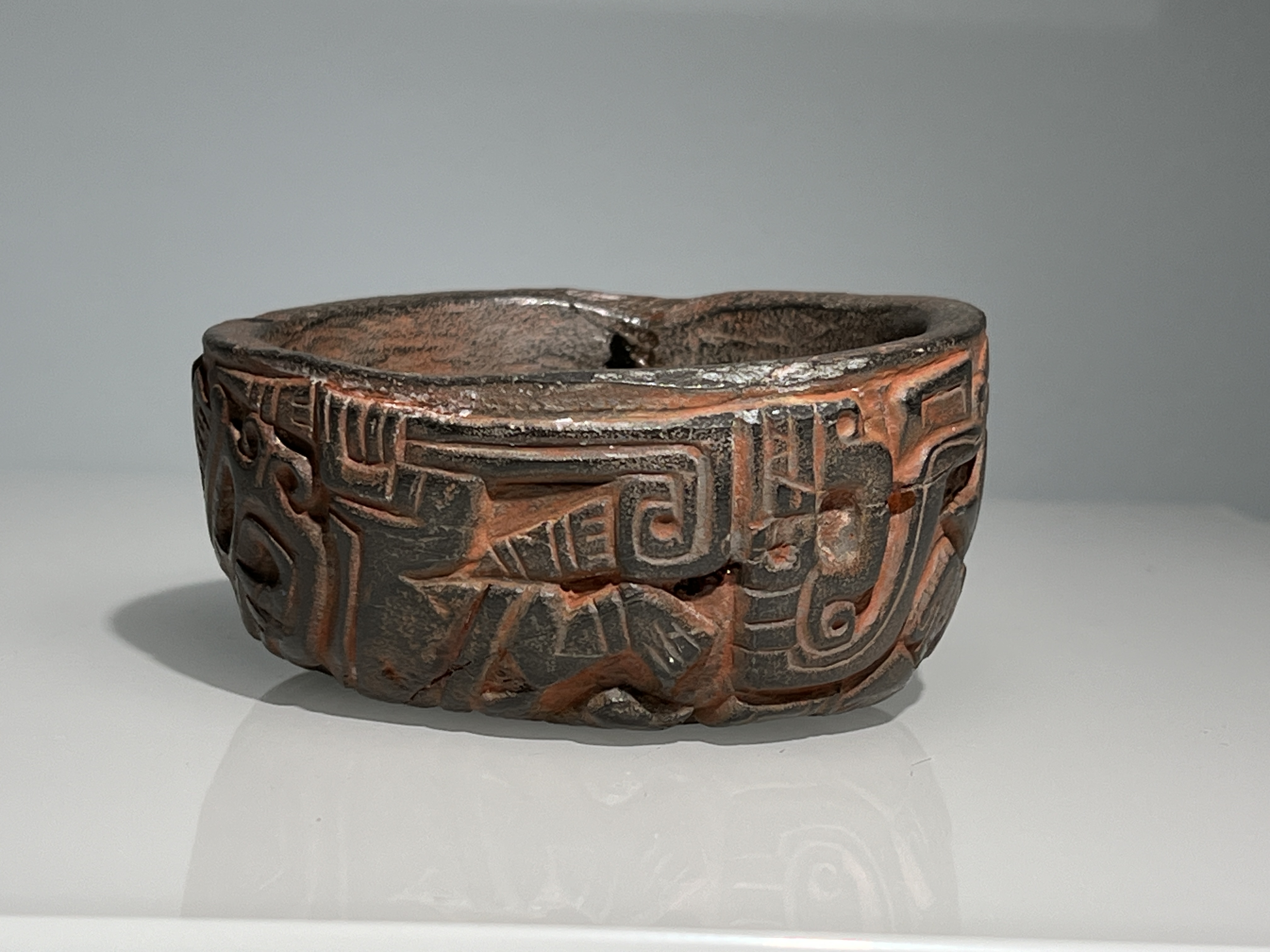 A Chavin Culture Stone Vessel with Mythical Figures. Peru ca. 900-250 BC.The carved and polished - Image 2 of 19