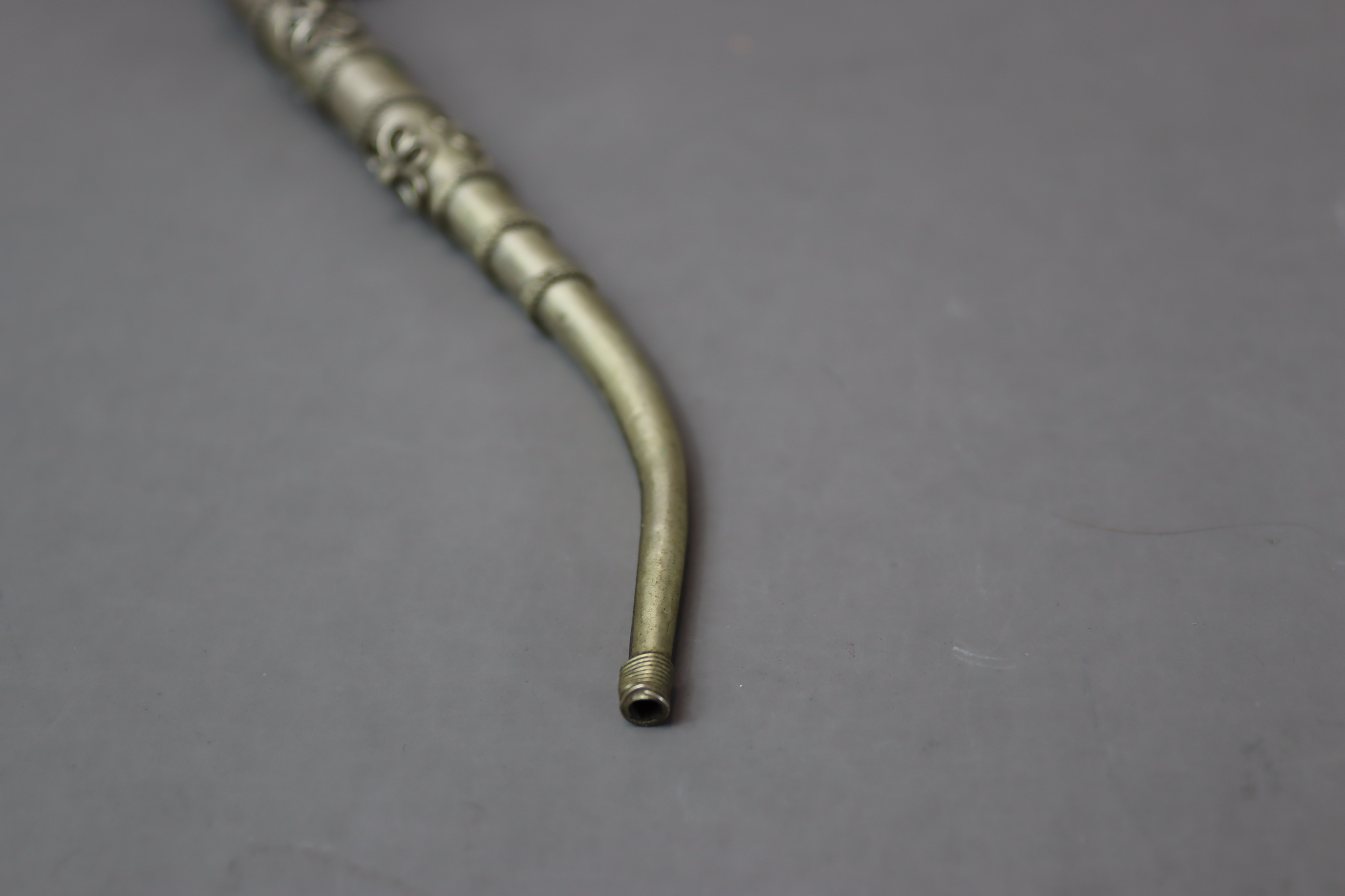 Two Phoenix shaped white metal Pipes, possibly Ottoman - Image 7 of 12