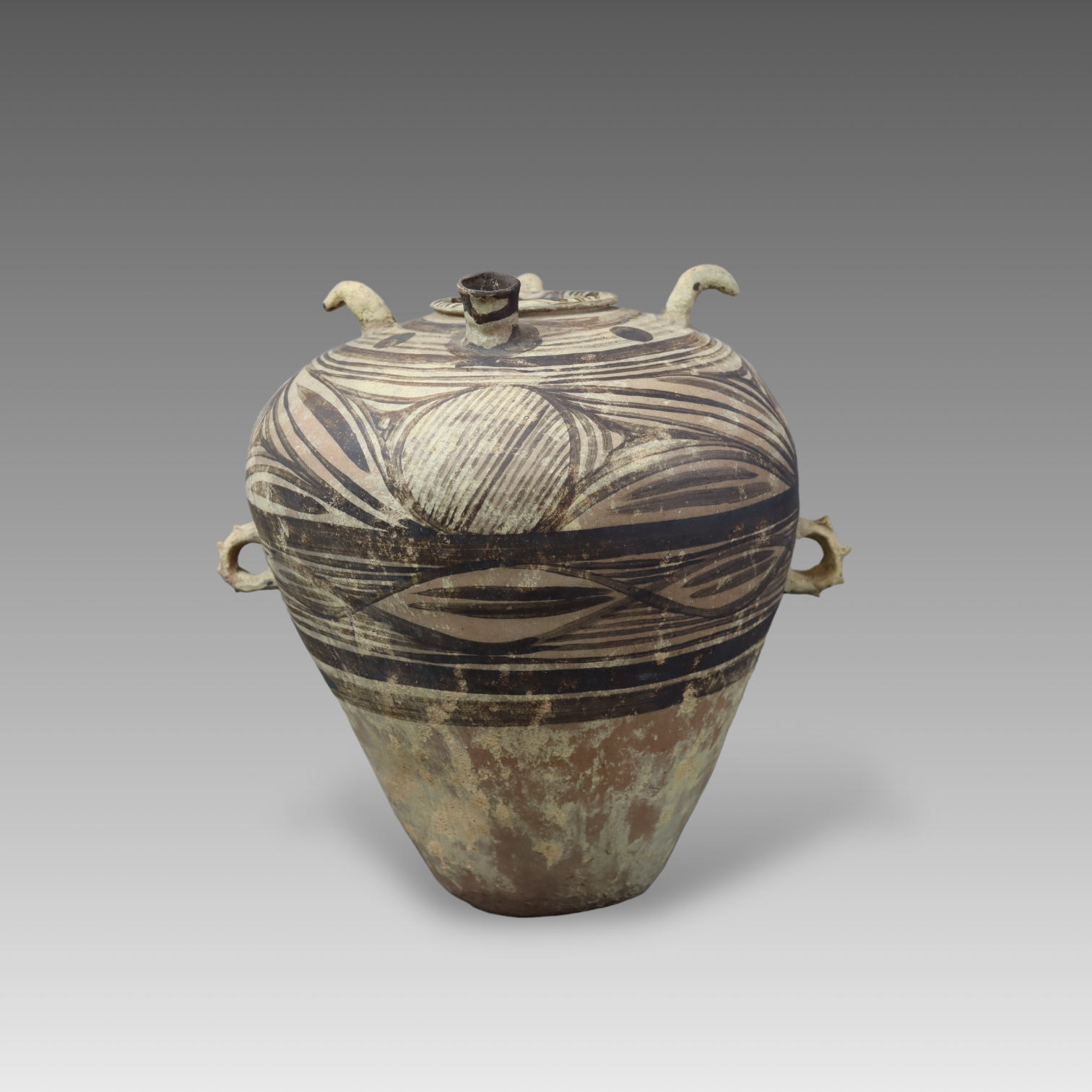 A Painted Pottery Jar, Majiayao cultureA painted pottery storage jar, Late Neolithic period,