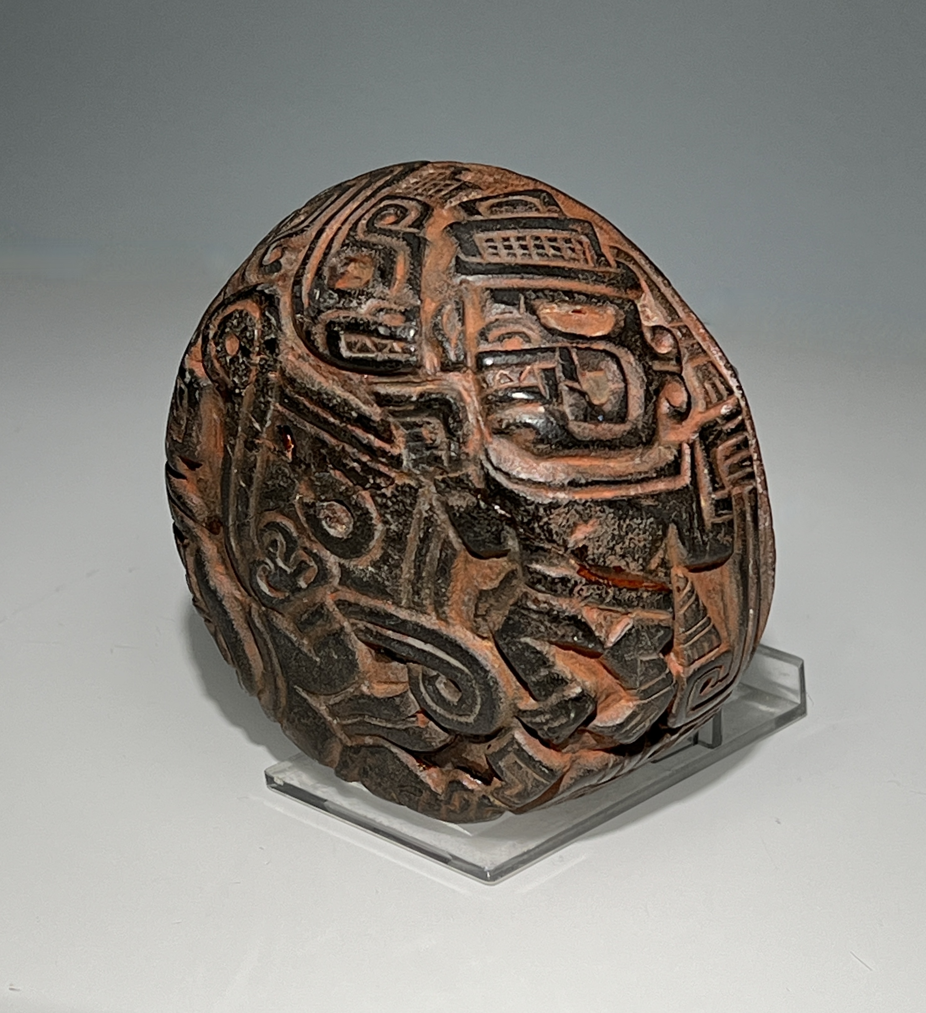 A Chavin Culture Stone Vessel with Mythical Figures. Peru ca. 900-250 BC.The carved and polished - Image 17 of 19