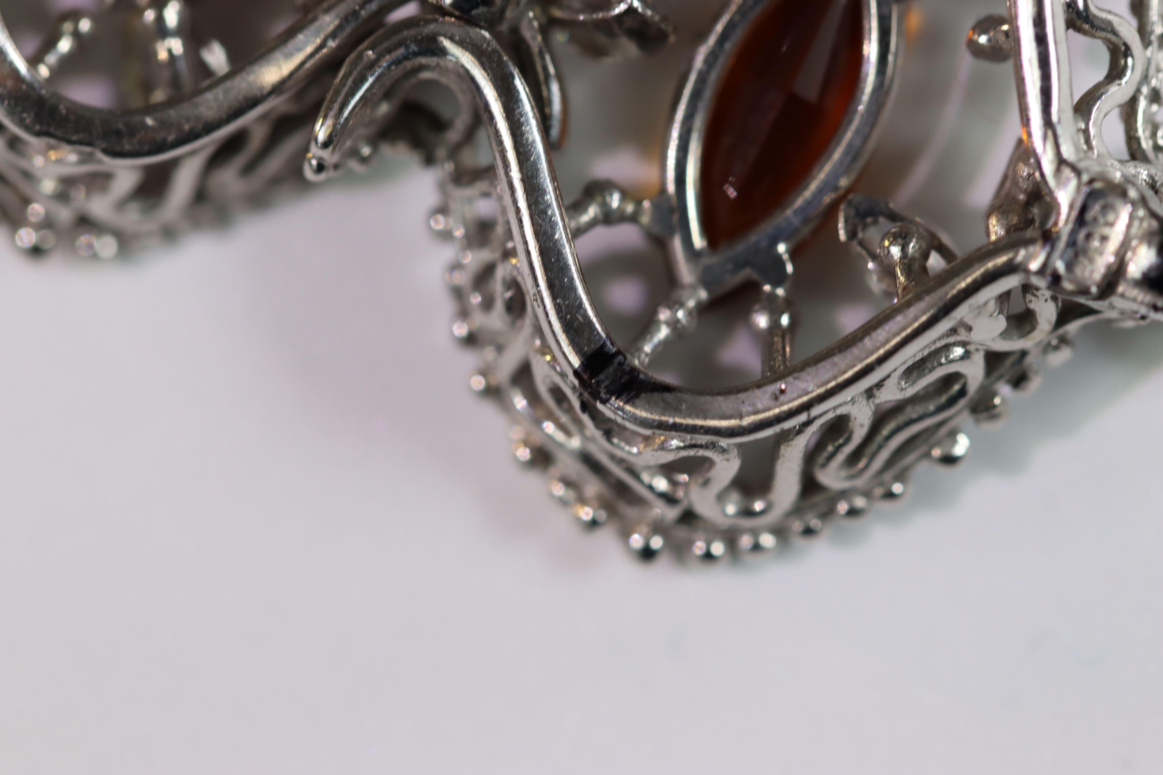 A John Donald white Gold Bracelet with Citrines, signed JAD in cartouche dated 1973ï¼ŒBritish - Image 19 of 21