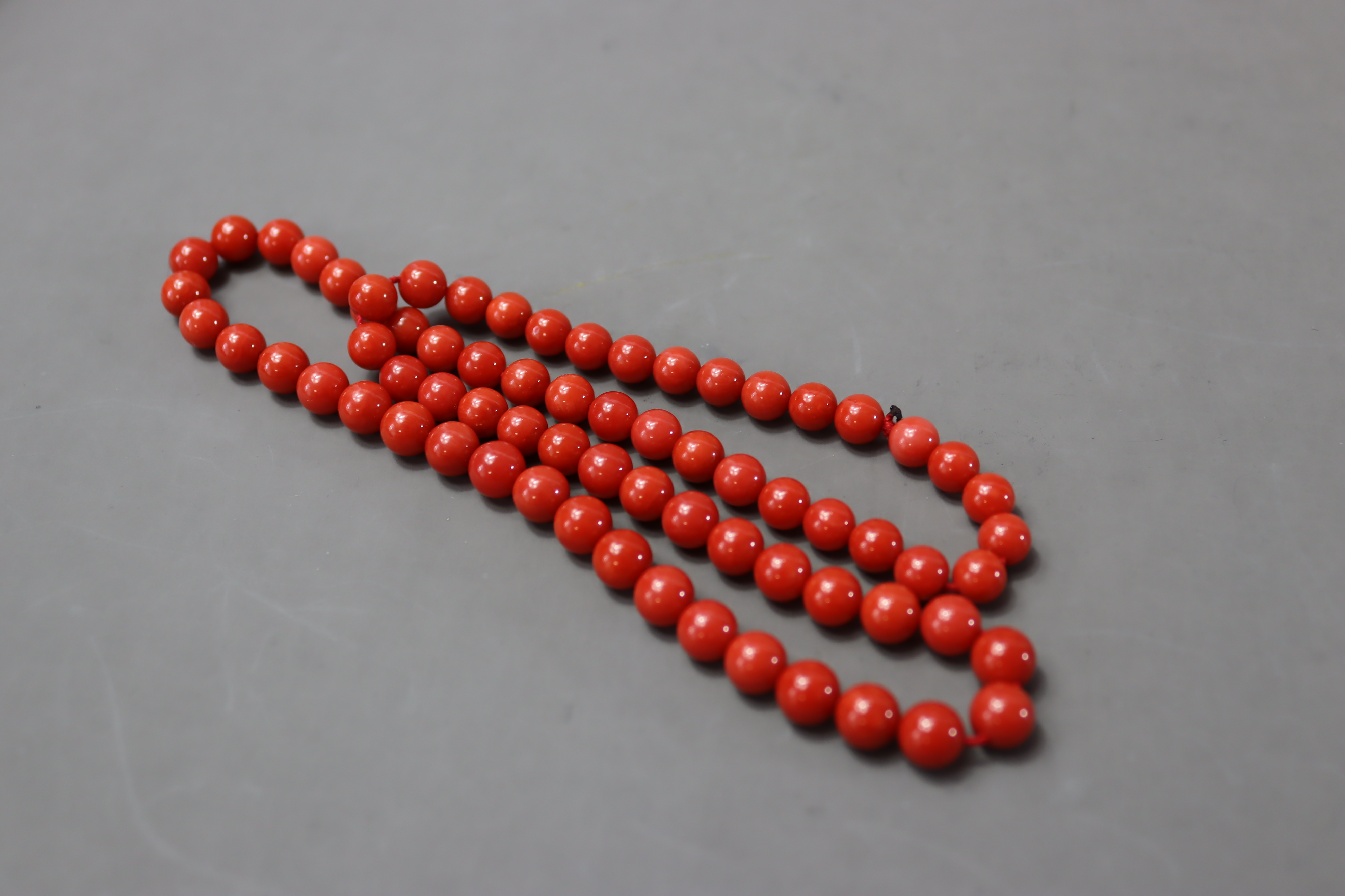 Two Coral Bead Necklaces, 19th century, - Image 8 of 16