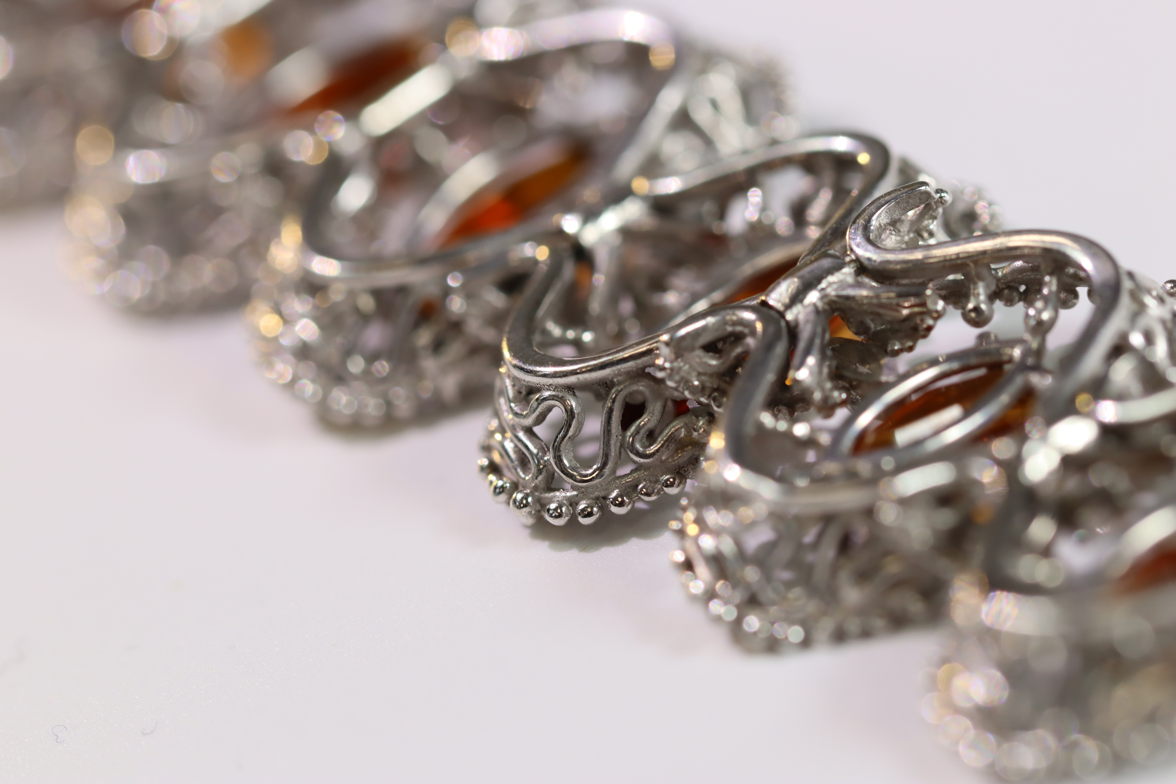 A John Donald white Gold Bracelet with Citrines, signed JAD in cartouche dated 1973ï¼ŒBritish - Image 20 of 21