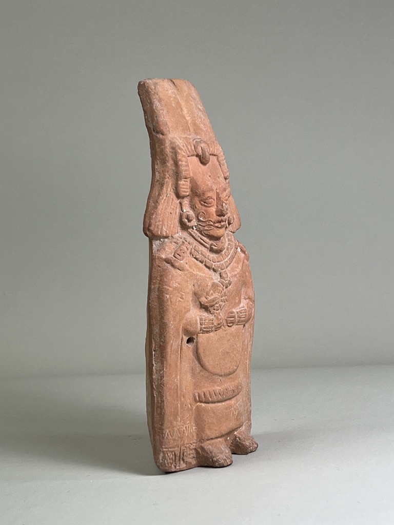 A Mayan Classic Period Priest Figurine. Maya lands. ca. 600-900 AD.The very fine pottery figurine - Image 4 of 13