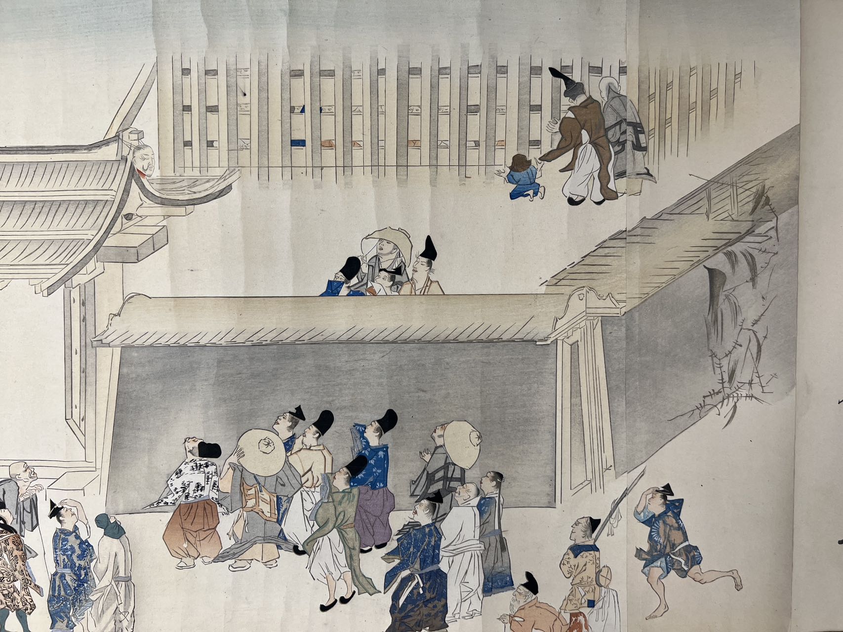 A Print of Heiji Monogatari Emaki, 1919.A long hand scroll of Heiji Monogatari Emaki, printed in - Image 6 of 23