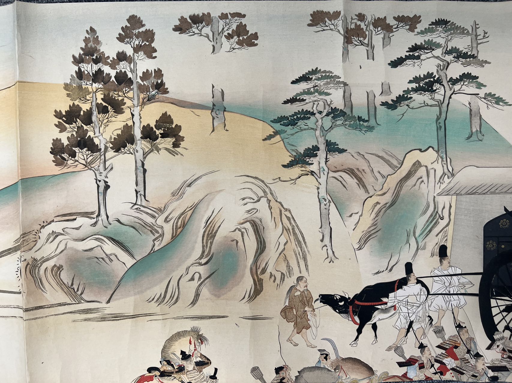 A Print of Heiji Monogatari Emaki, 1919.A long hand scroll of Heiji Monogatari Emaki, printed in - Image 21 of 23