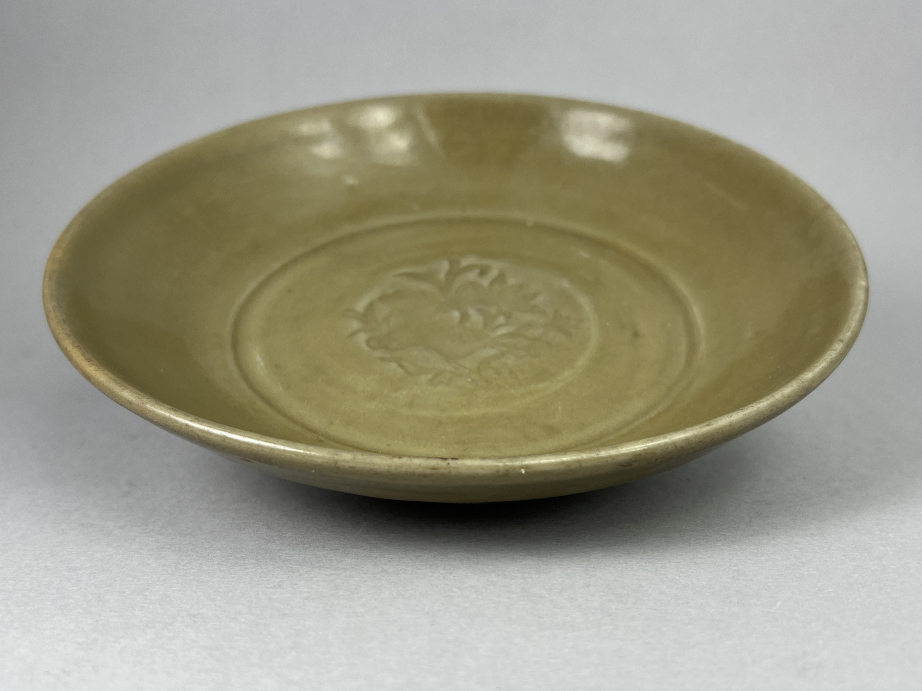 A Celadon Dish, Ming dynasty,and Qingbai Dish, Yuan dynastythe celadon dish with impressed central - Image 4 of 11