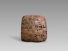 A Good Pictographic Cuneiform Tablet. Mesopotamia. Late Uruk Period.A very fine pictographic