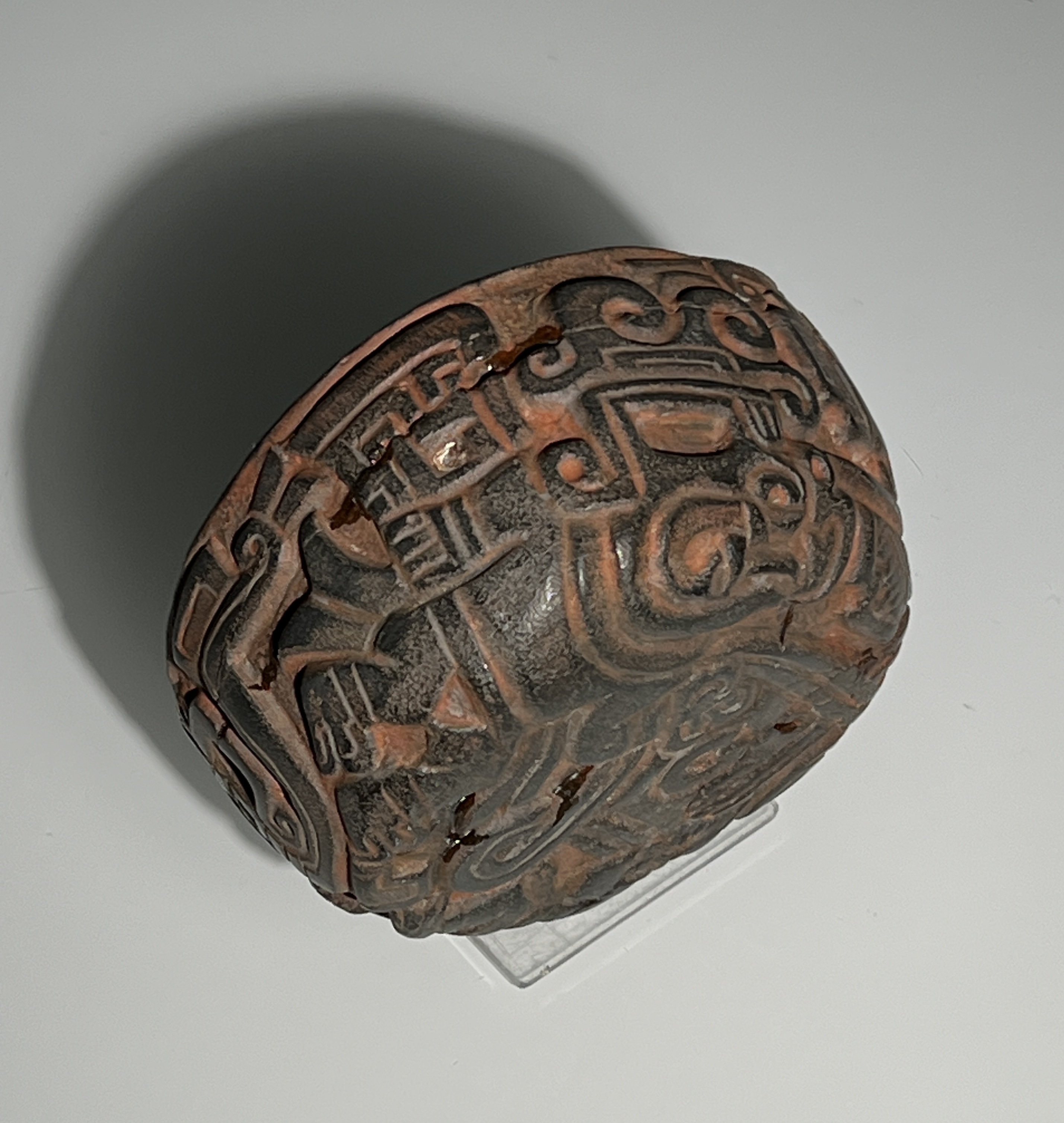 A Chavin Culture Stone Vessel with Mythical Figures. Peru ca. 900-250 BC.The carved and polished - Image 18 of 19