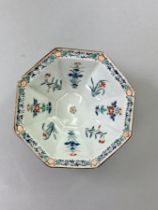 A Kakiemon Bowl with Flowers, 18th centuryof octagonal form with everted rim, well enamelled with