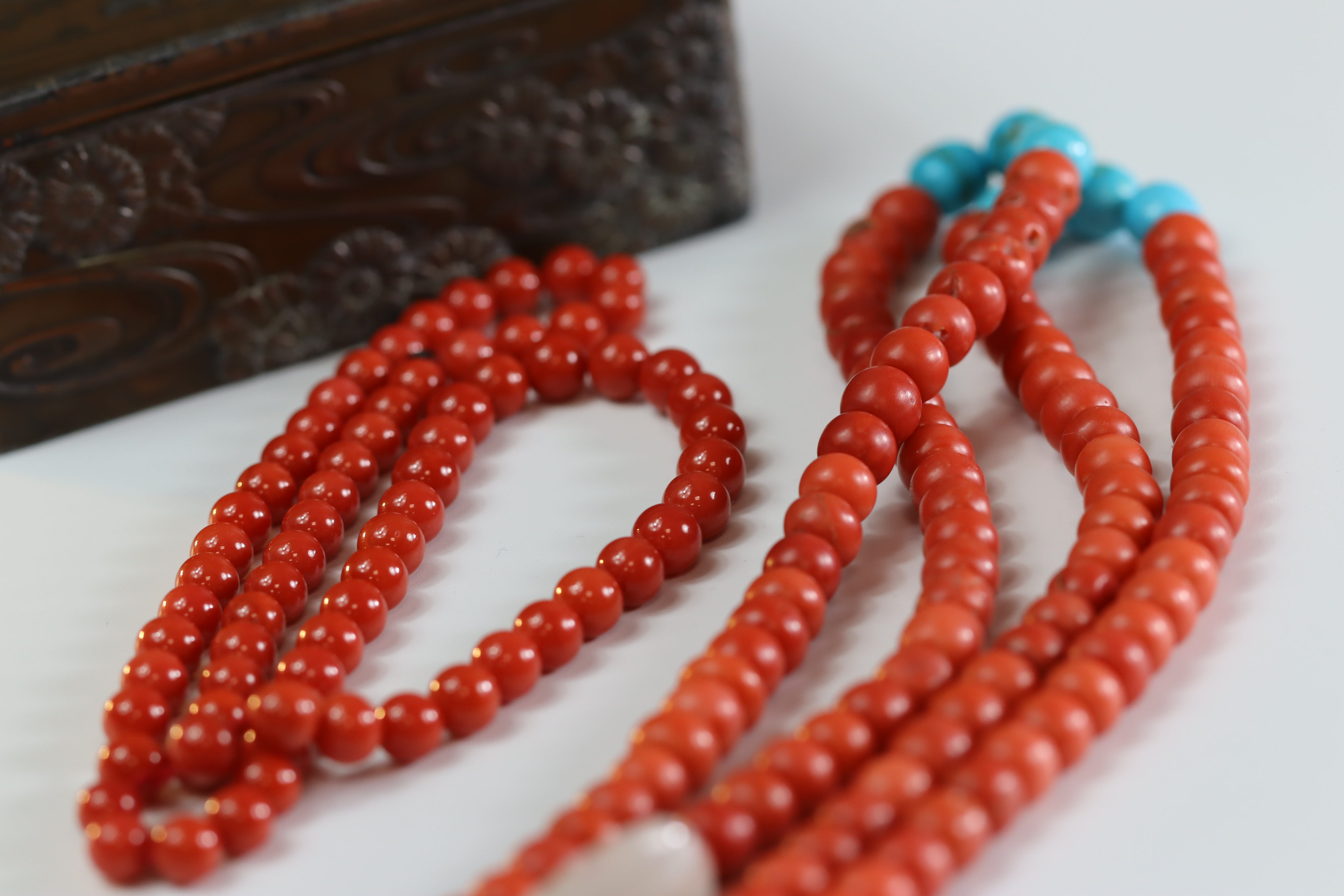 Two Coral Bead Necklaces, 19th century, - Image 13 of 16