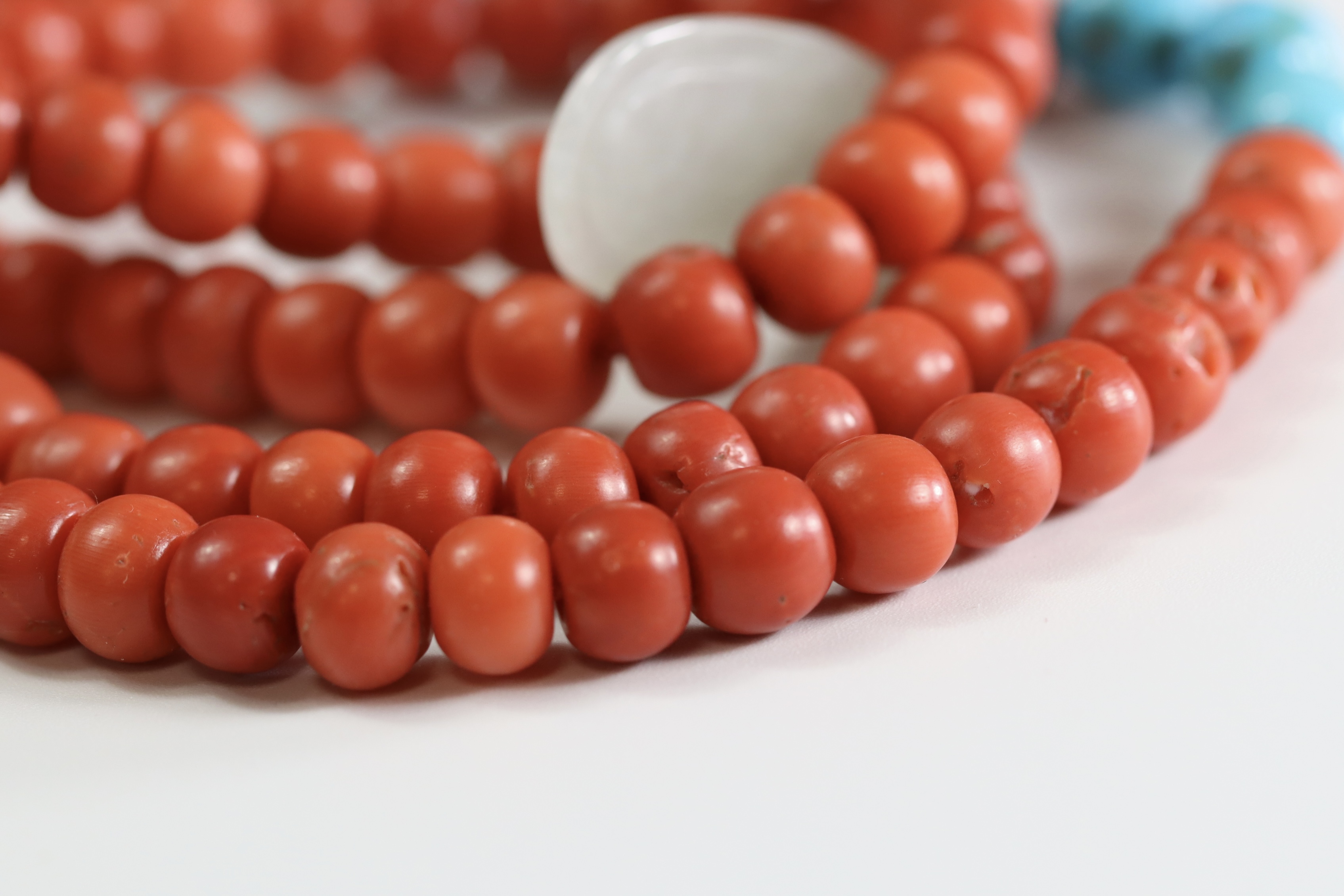 Two Coral Bead Necklaces, 19th century, - Image 15 of 16