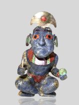 A Moche Culture Stone Figurine Carving. Peru, ca. 100-700 AD.A Sodalite stone carving figure