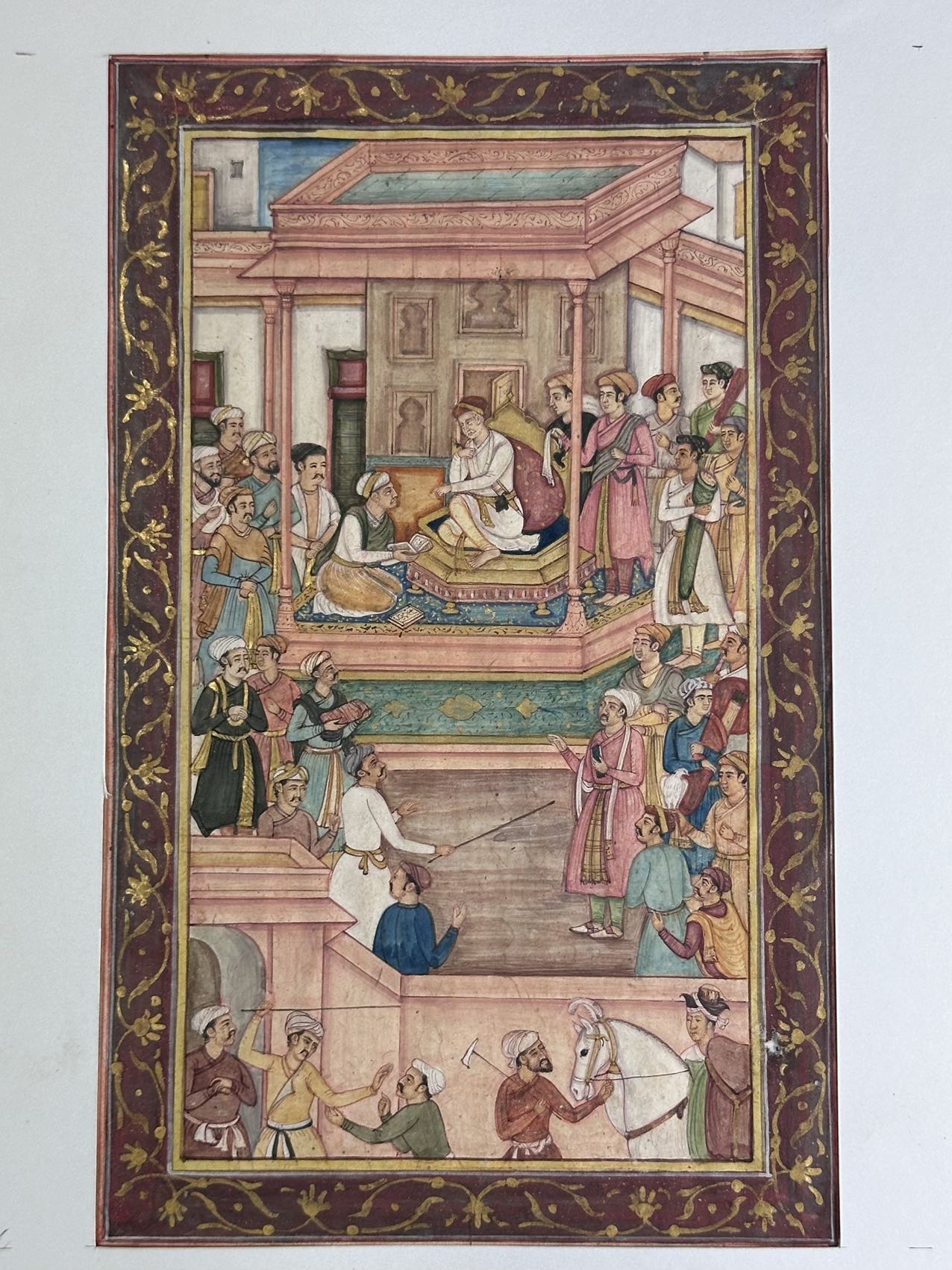 Two Large Indian Miniature Paintings. India. 18th to 19th Century.Both expertly painted, the first - Image 3 of 10