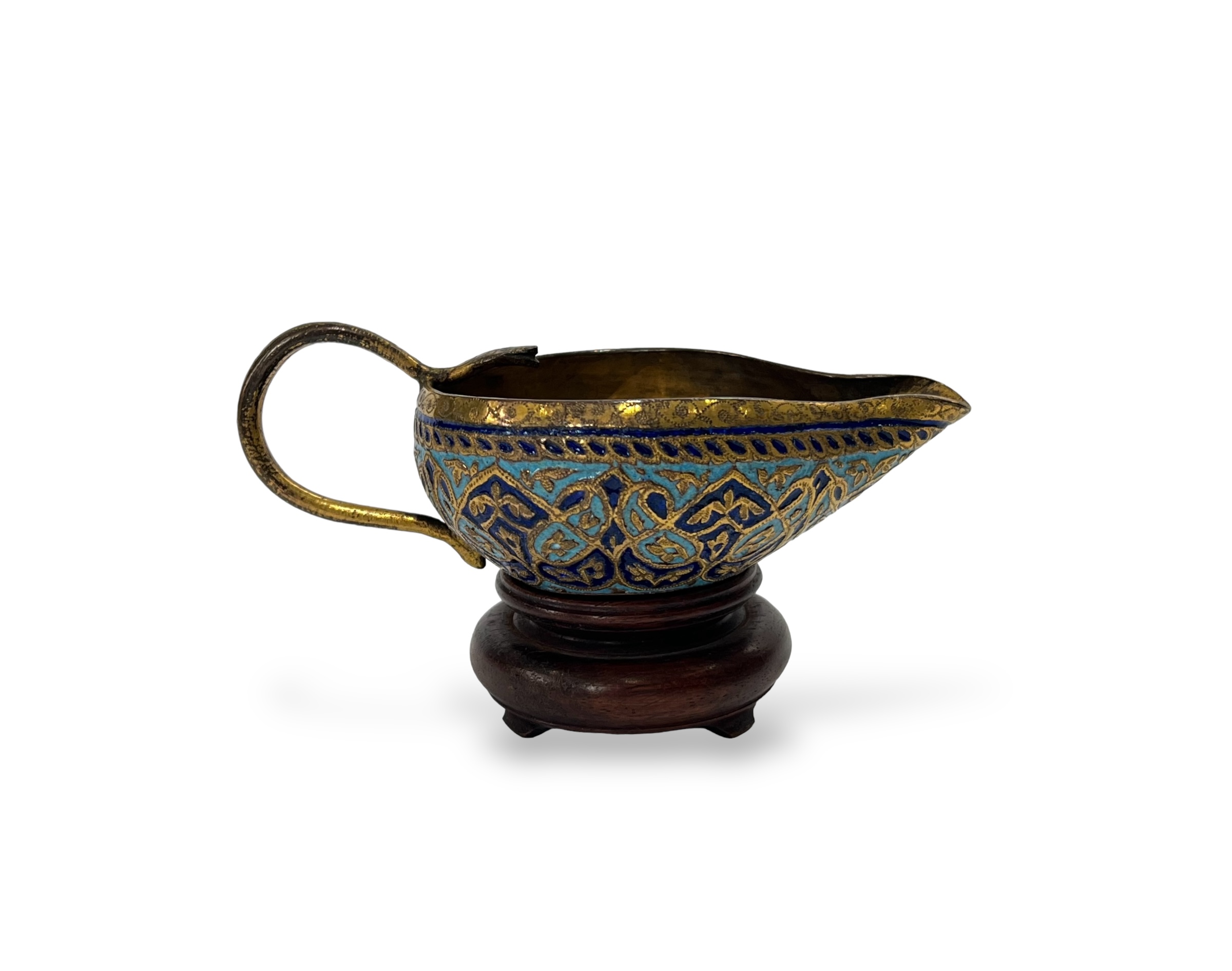 An Enamelled Gilt Copper Pourer, Kashmir,.c.1900