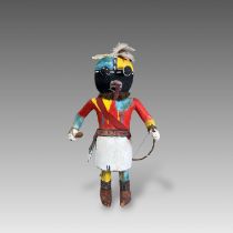 A Hopi Kachina Doll 'Wupomo'. USA ca. Early 20th century.The cottonwood carving depicting Wupomo