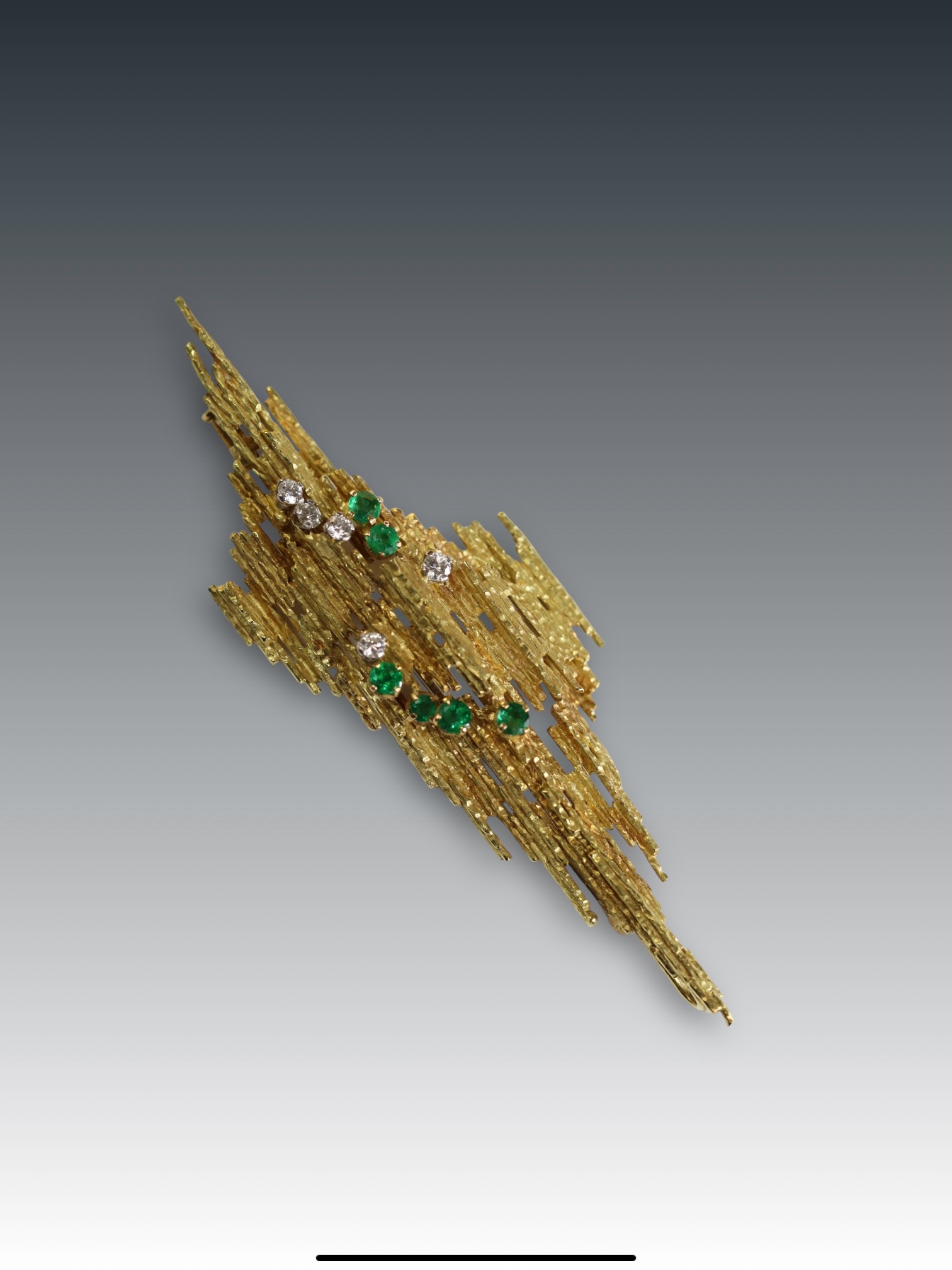 Andrew Grima, An 18 Ct Gold and Emerald Pendant Brooch, dated with n 1968