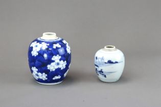 Two Blue and White Jars, Kangxi and later