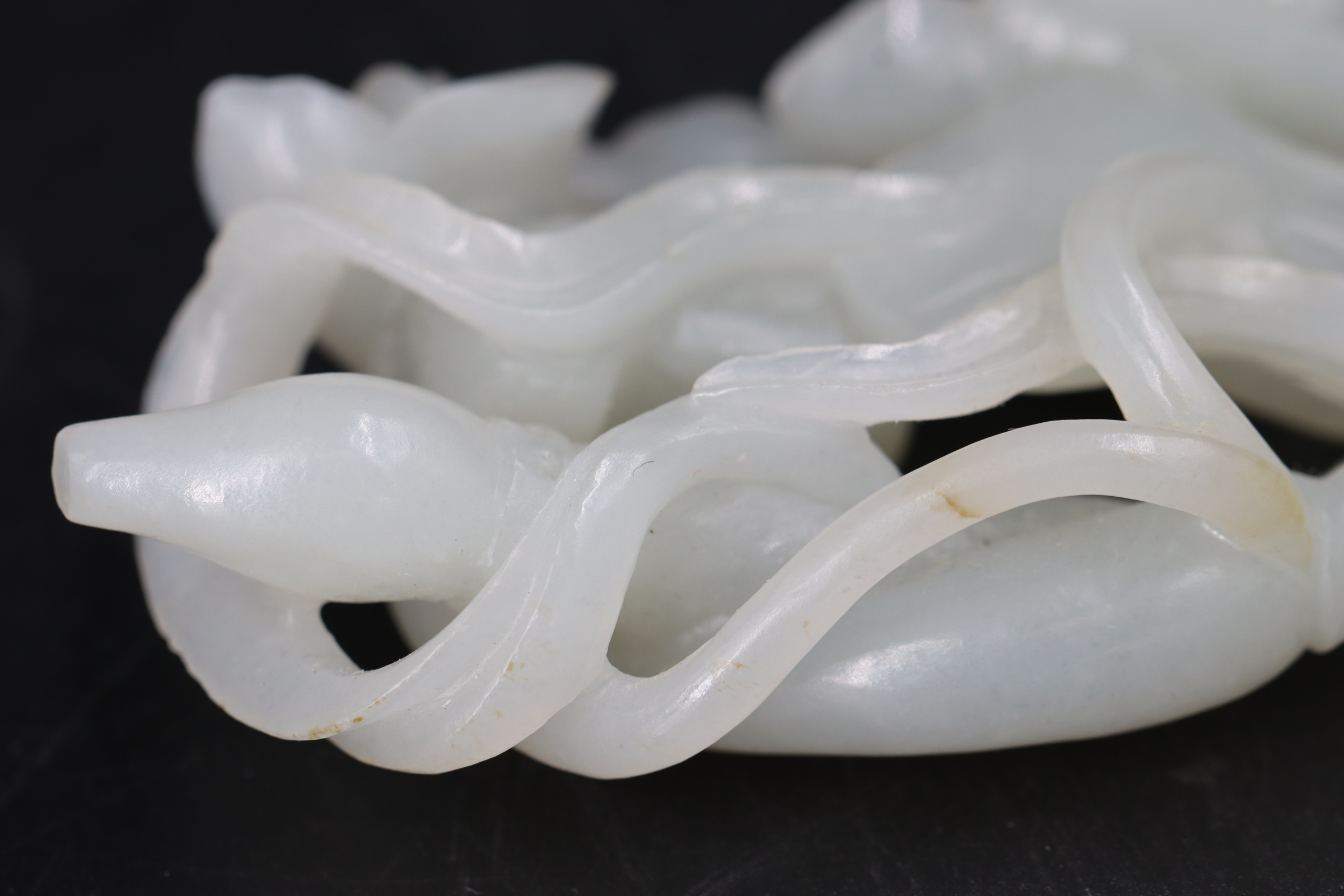 A White Jade Lotus Flower and Root, Qing dynasty - Image 10 of 12