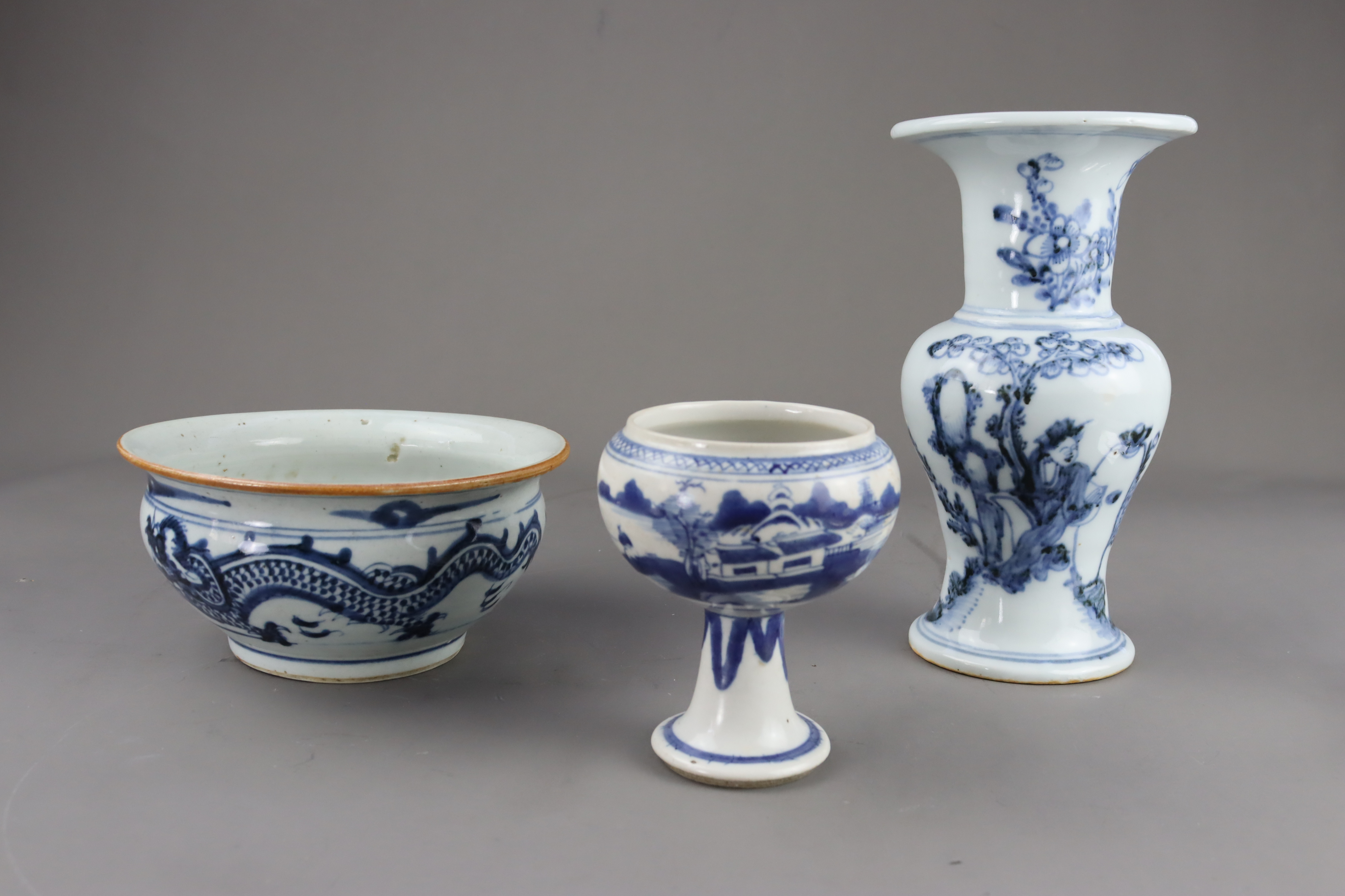 Three Blue and Vessels, Qing dynasty - Image 2 of 13