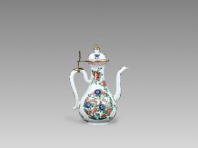 A 'famille verte' Ewer and Cover with Dutch Gilt Metal Mounts, Kangxi,