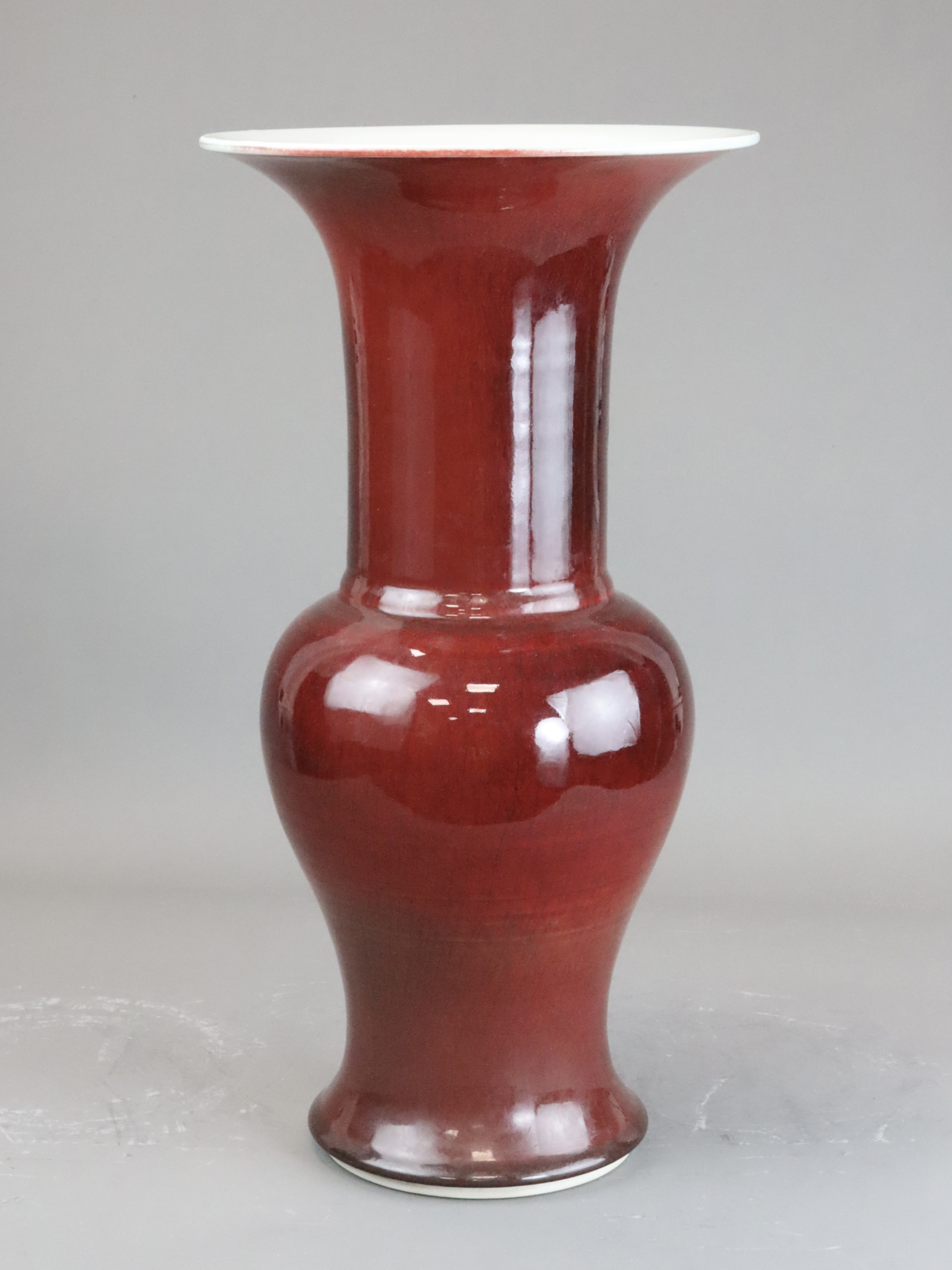 A Copper Red glazed Phoenix Tail Vase, Qing dynasty, - Image 6 of 8