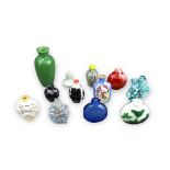 Twelve assorted Snuffbottles, 19th/20th century