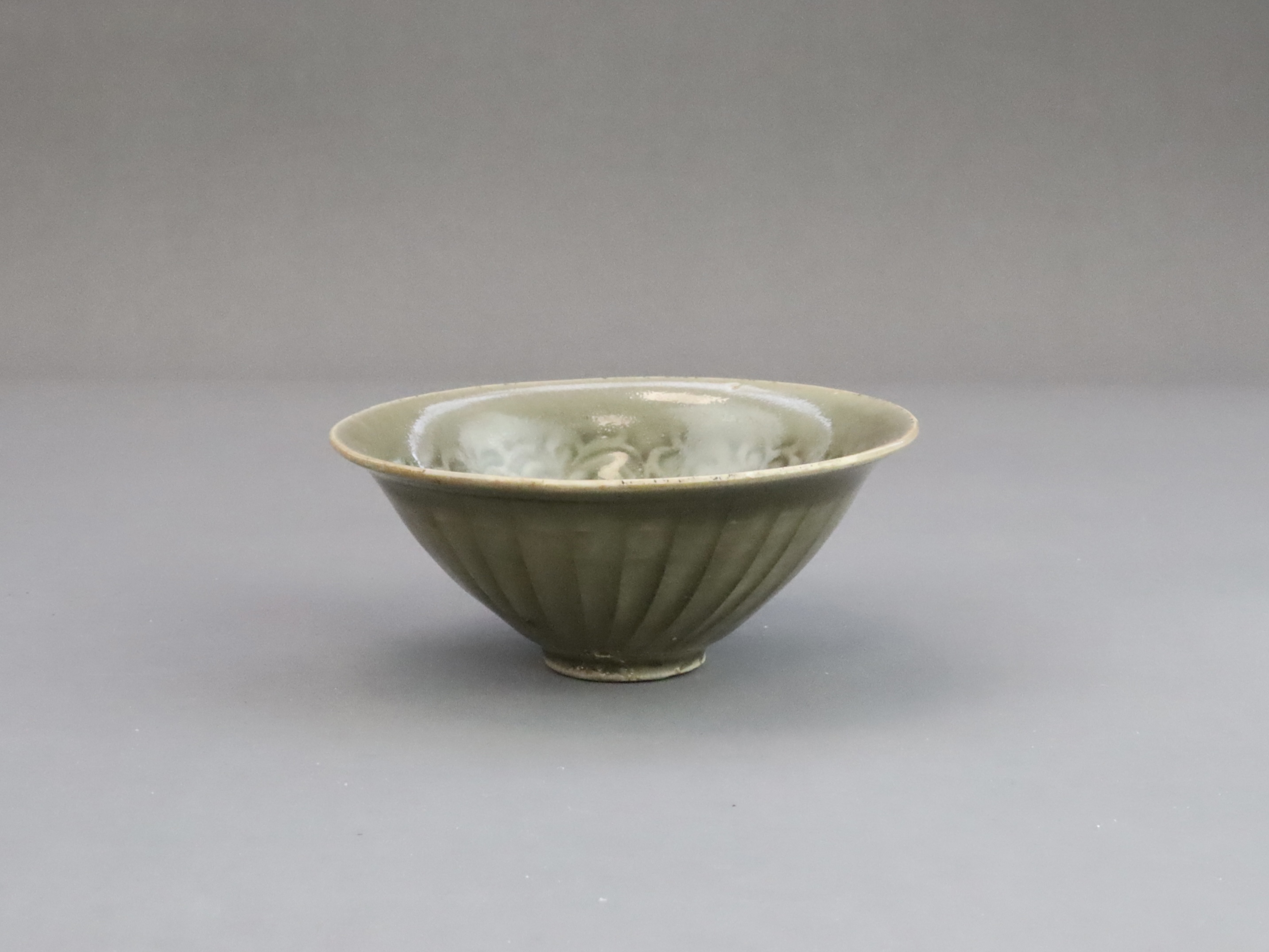 A Yaozhou Moulded Chrysanthemum Conical Bowl, Song dynasty,  - Image 3 of 7