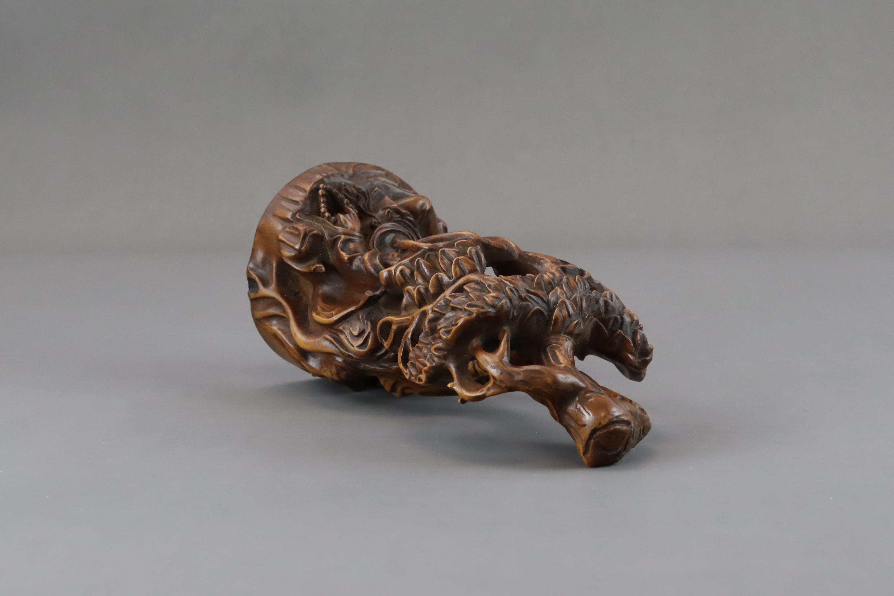 A Boxwood Lohan Group, Qing dynasty - Image 5 of 11