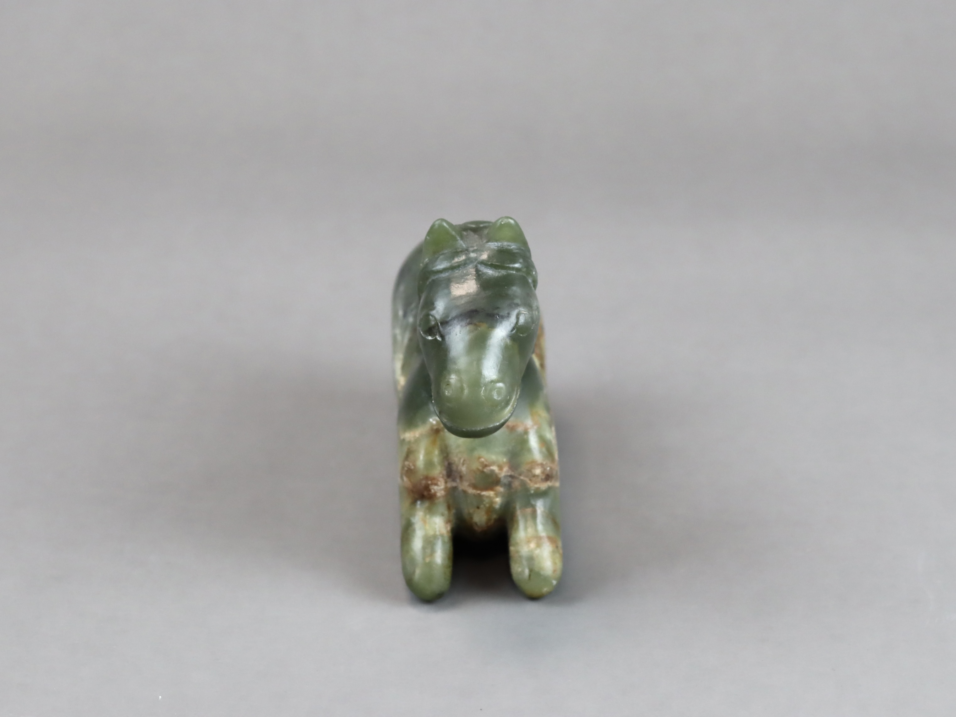 A Seated Jade Horse, Qing dynasty, - Image 6 of 7