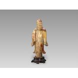 A Soapstone Figure of an Immortal, 18/19th century,