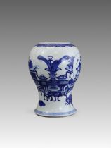 A Blue and White Baluster Vase, Kangxi