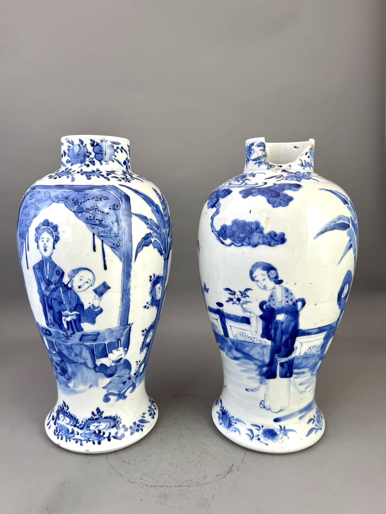 A Pair of blue and white Jars and Covers, Guangxu - Image 3 of 7