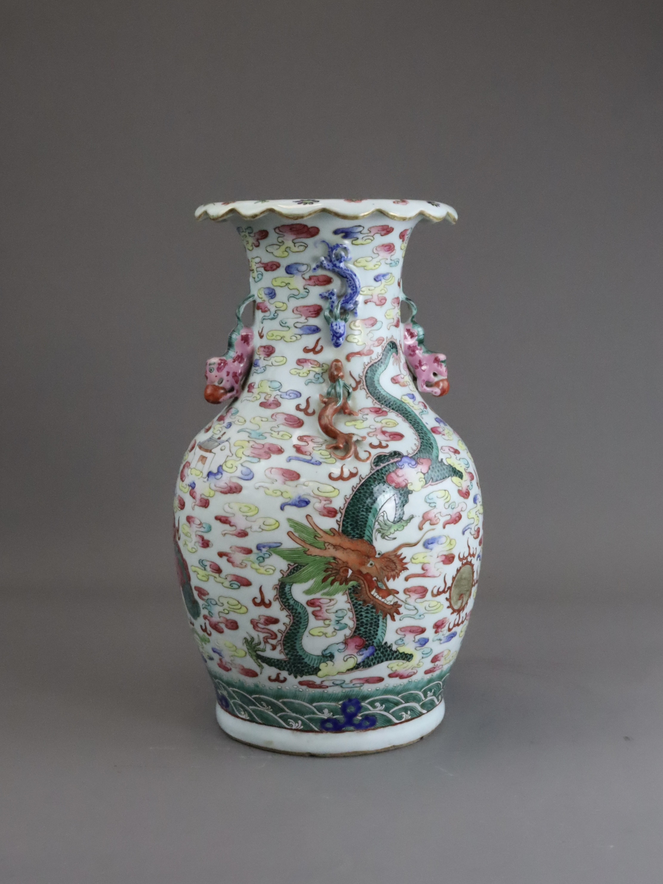 A 'famille rose' Dragon Vase, 19th century, - Image 6 of 10