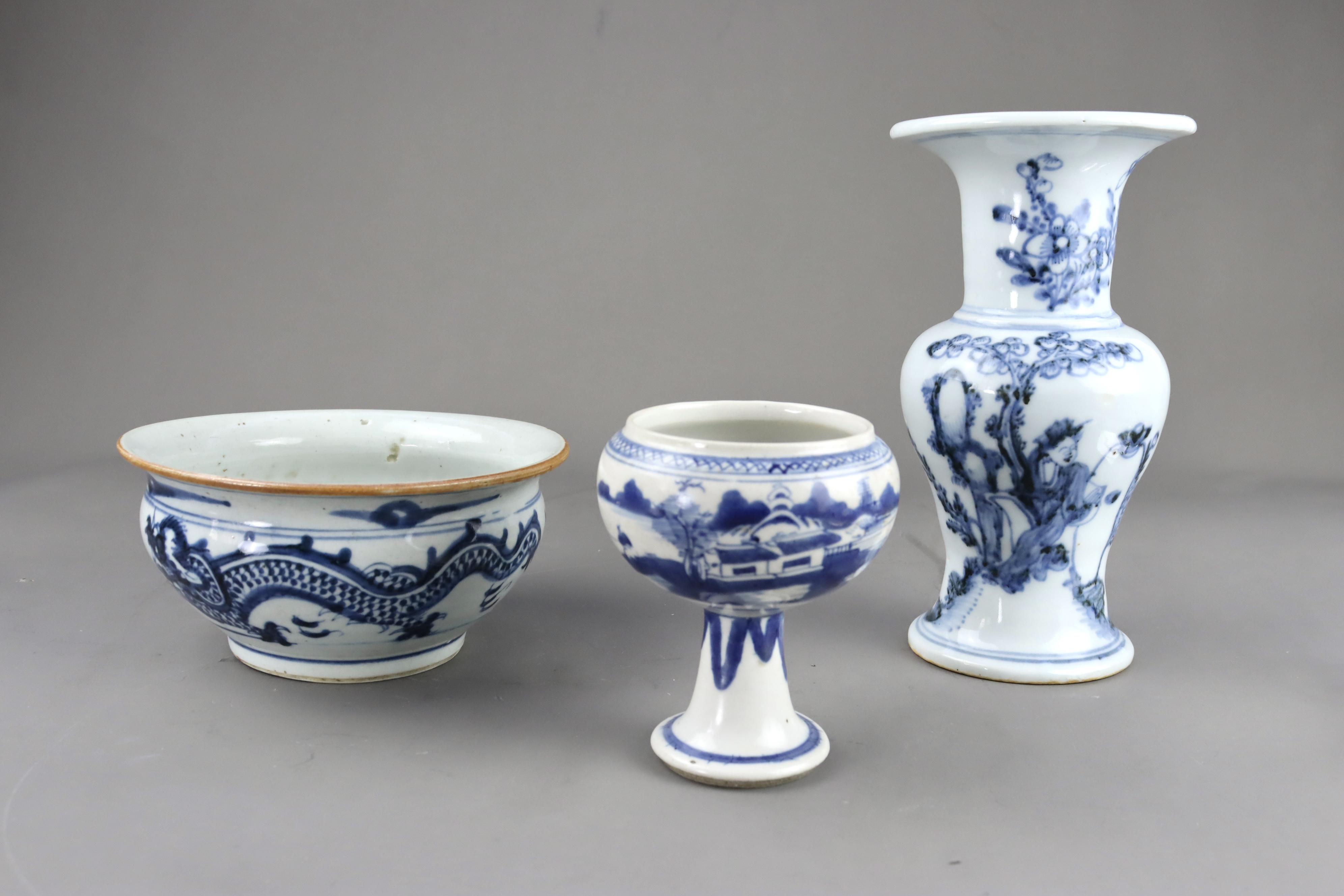 Three Blue and Vessels, Qing dynasty