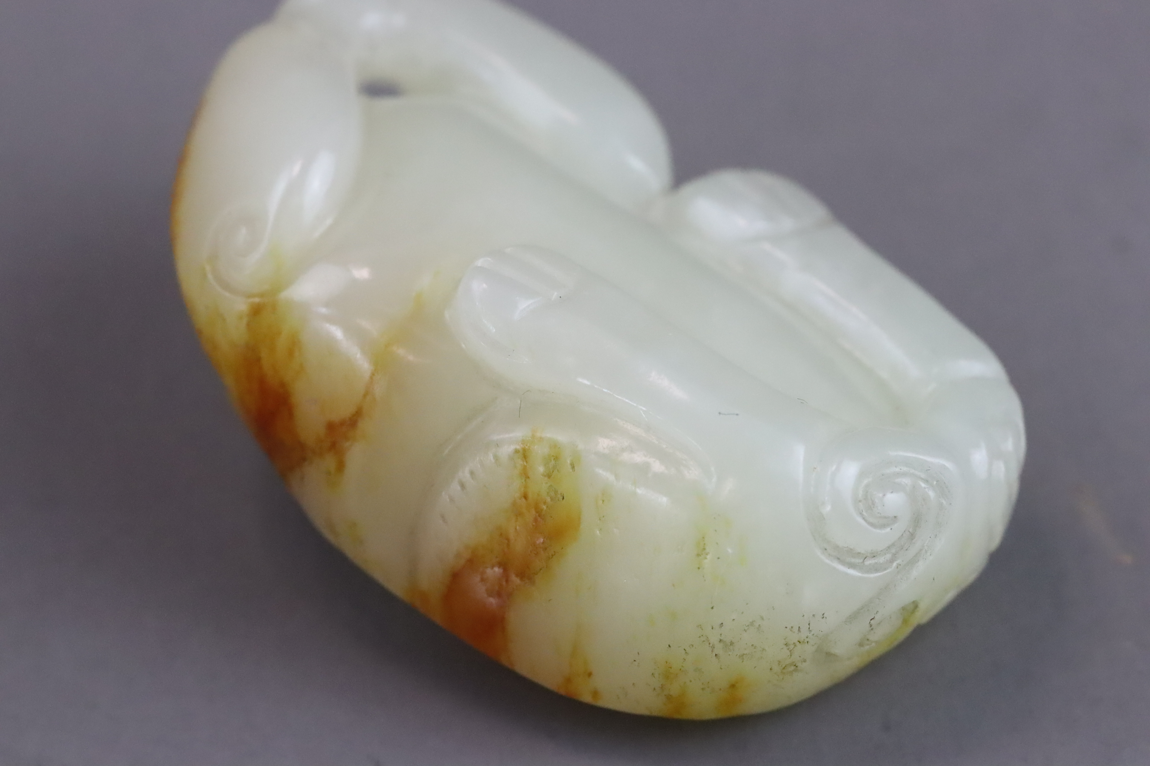 A Celadon Jade Seated Qilin, early Qing dynasty, - Image 9 of 10