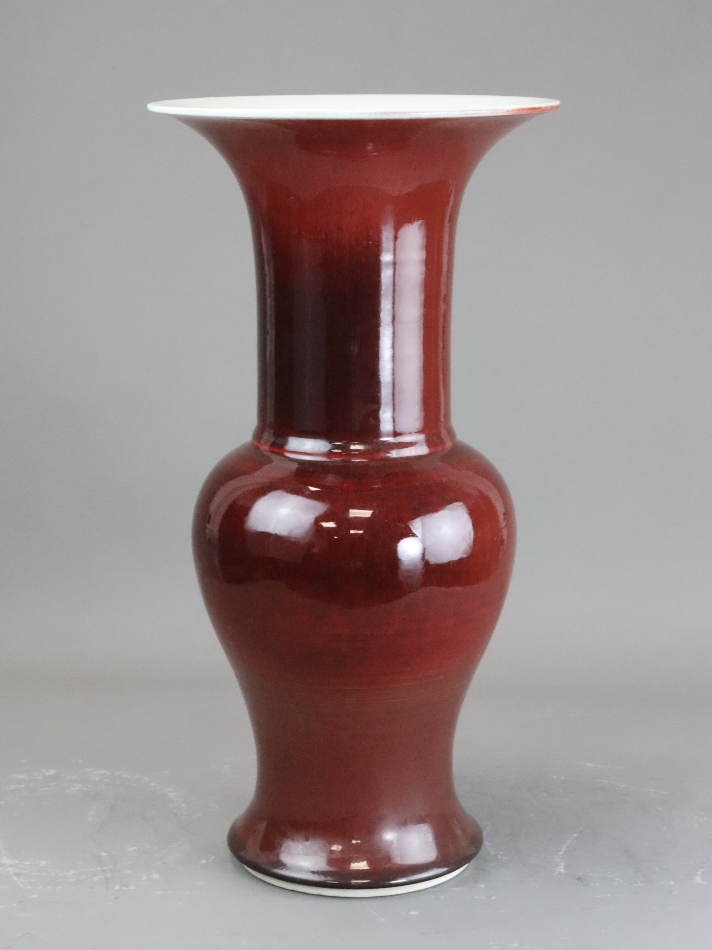 A Copper Red glazed Phoenix Tail Vase, Qing dynasty, - Image 5 of 8