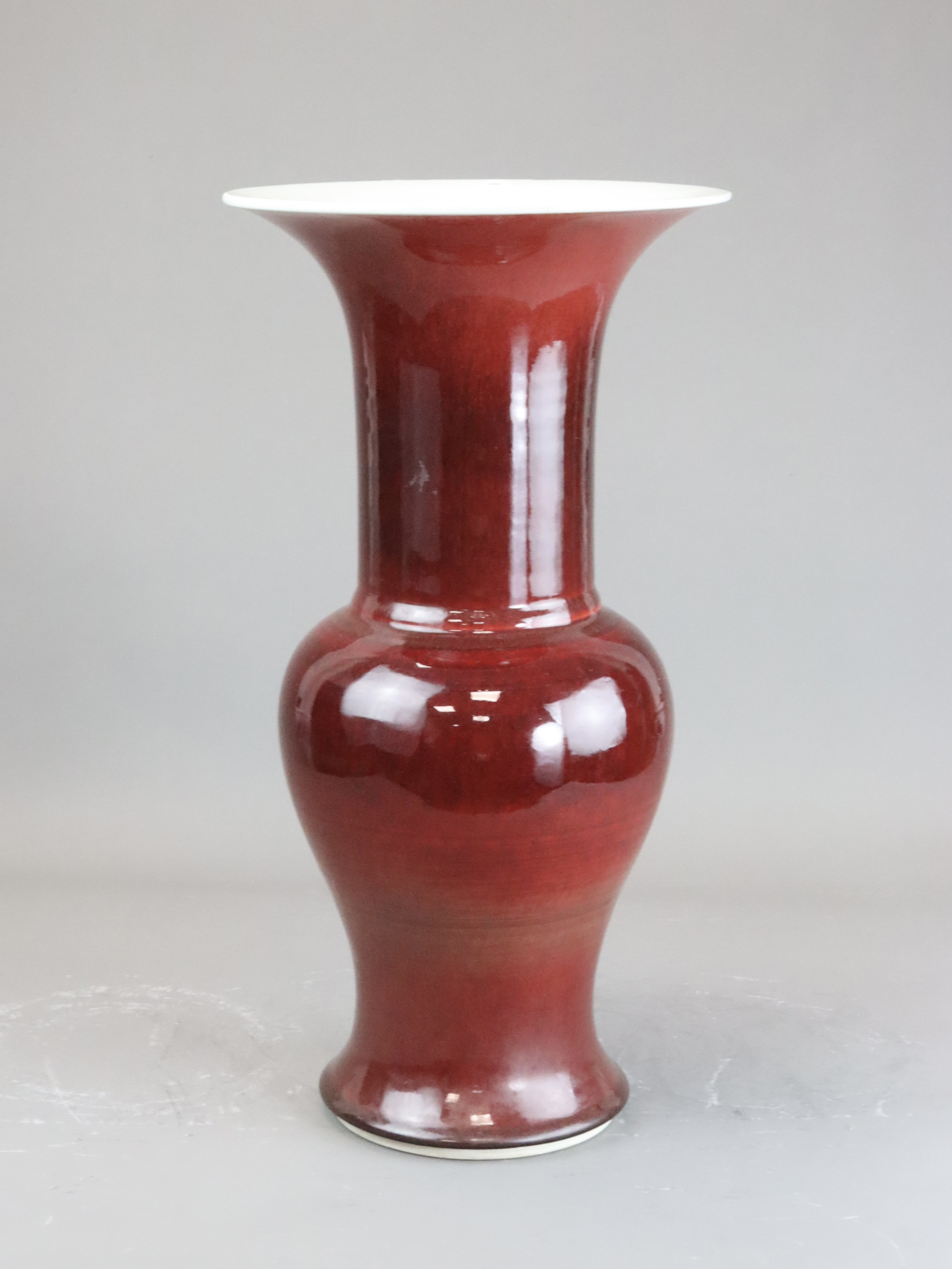 A Copper Red glazed Phoenix Tail Vase, Qing dynasty, - Image 3 of 8